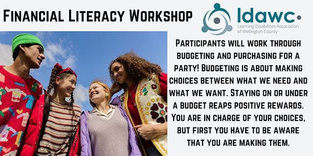 LDAWC-FINANCIAL LITERACY WORKSHOP - Budgeting & Expenses for 11-14 year old